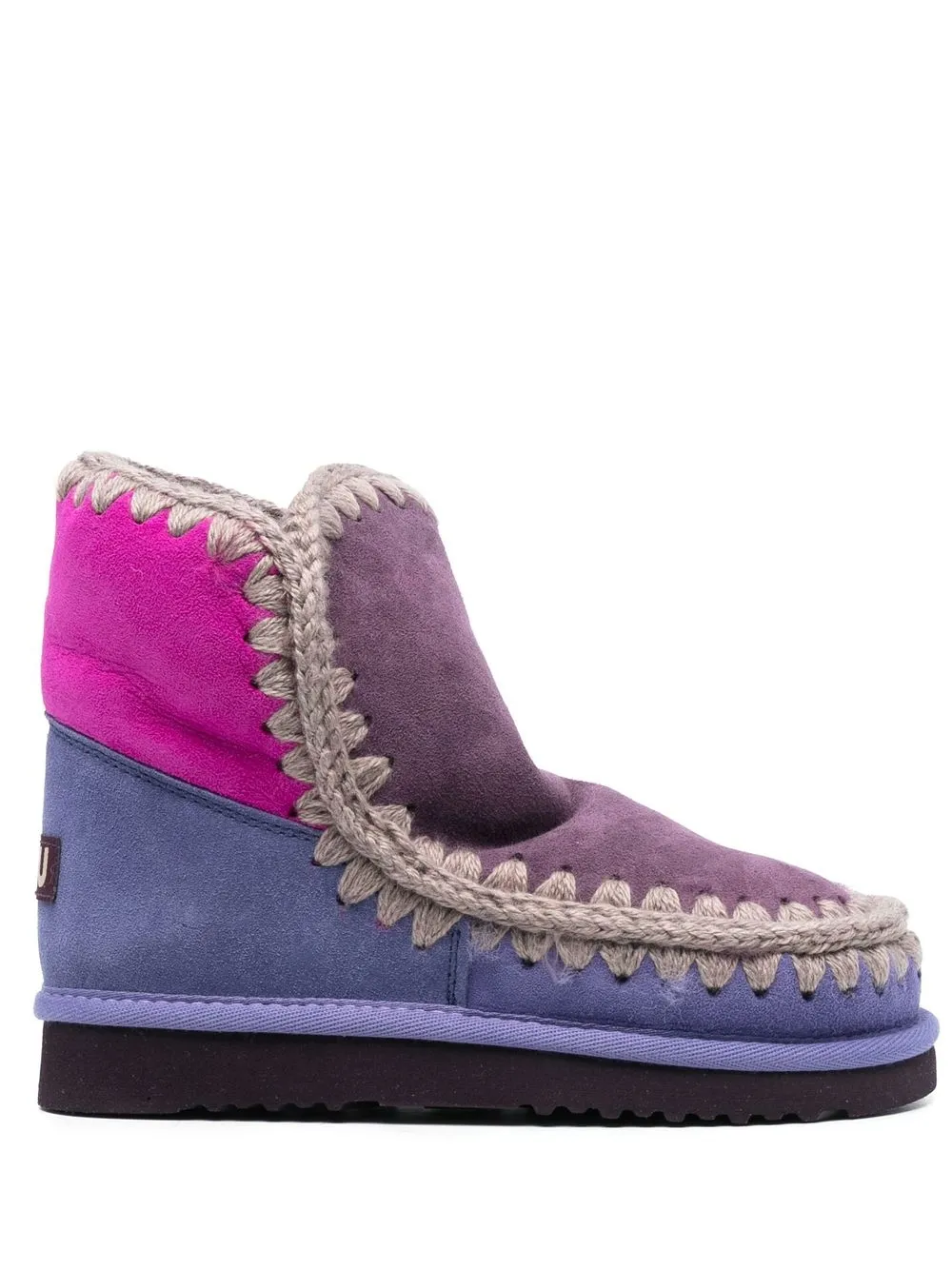 

Mou colour-block suede Eskimo boots - Purple