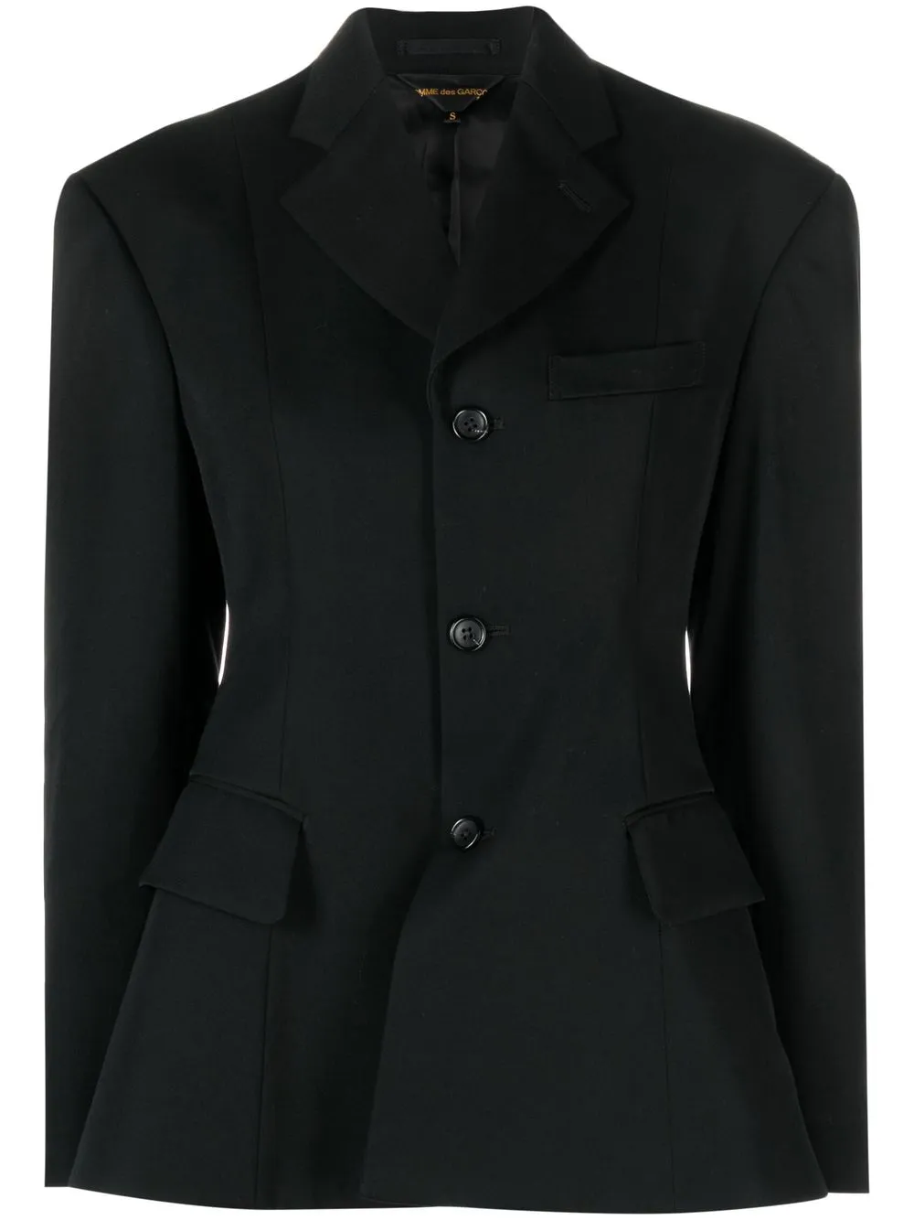 

Comme Des Garçons fitted-waistline single-breasted blazer - Black