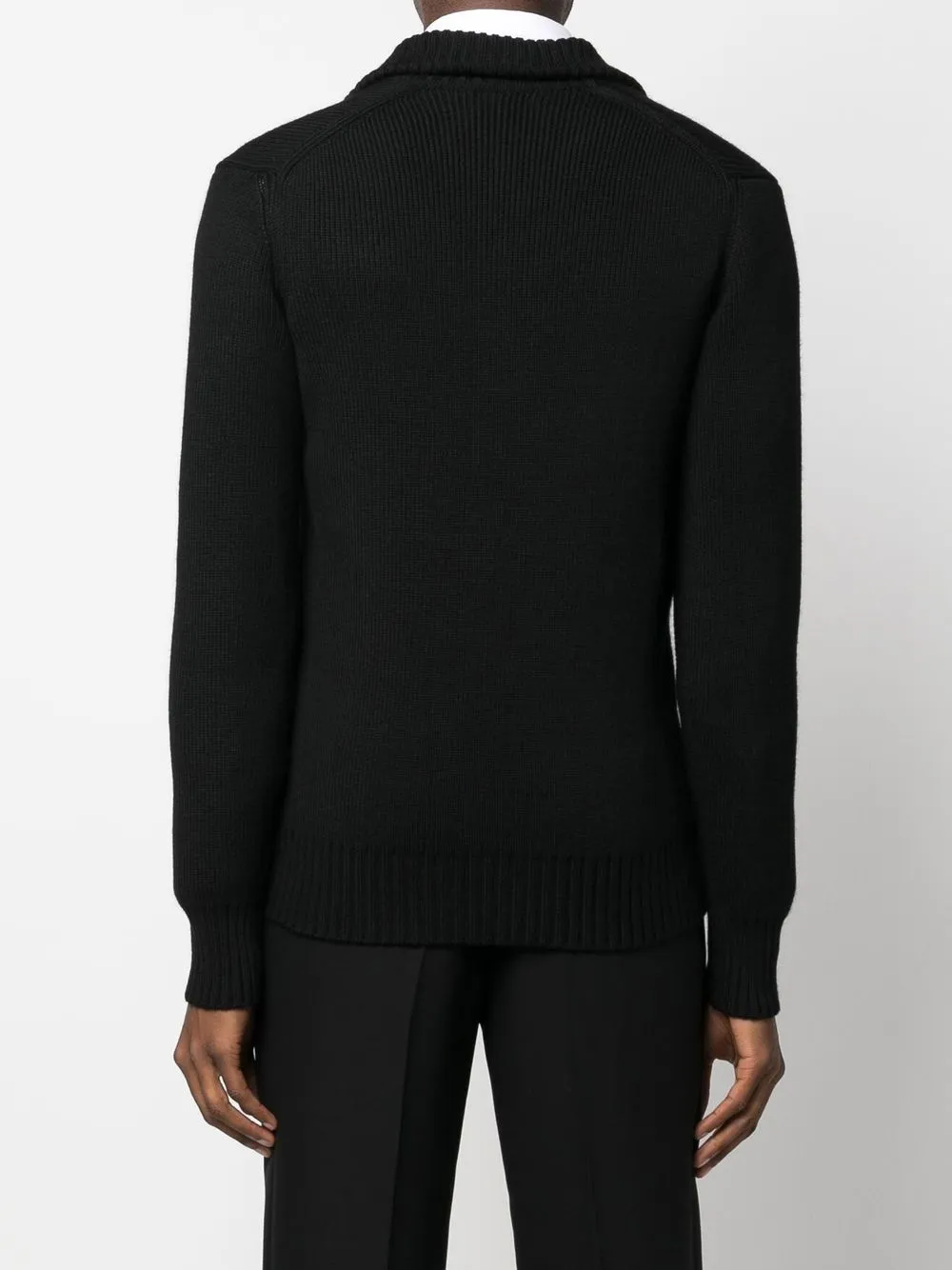  Tom Ford Gerippter Pullover Mit Knöpfen   Schwarz 