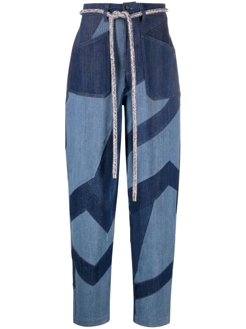 

ETRO jeans tapered con parche del logo - Azul