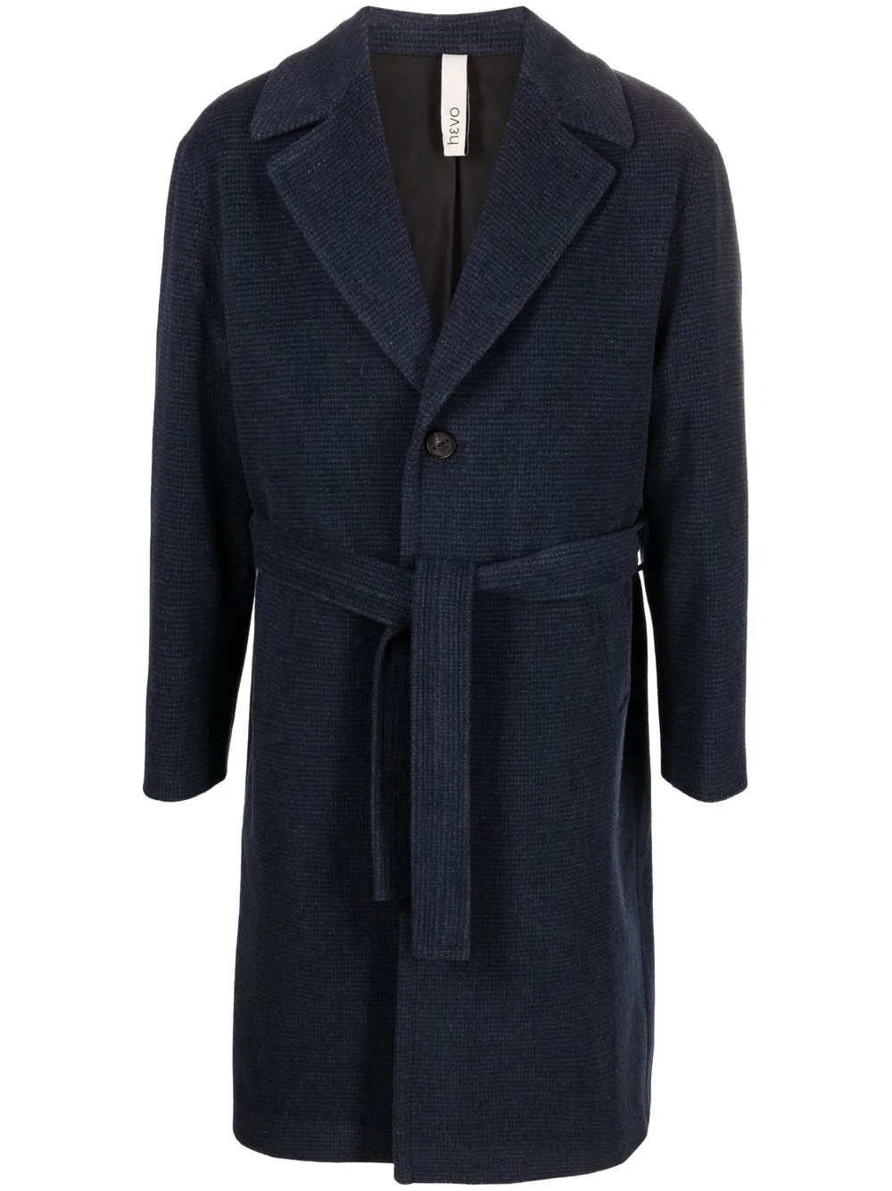 

Hevo belted single-breasted coat - Blue