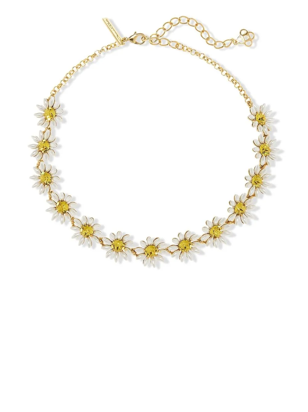 

Oscar de la Renta brass daisy necklace - Neutrals