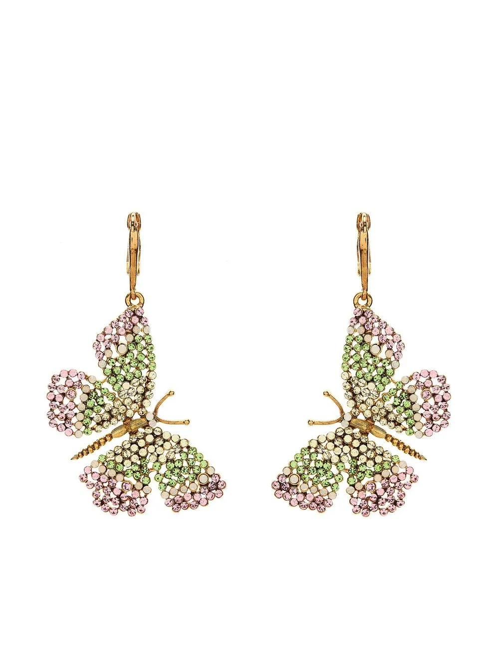 

Oscar de la Renta aretes con dije de mariposa - Rosado