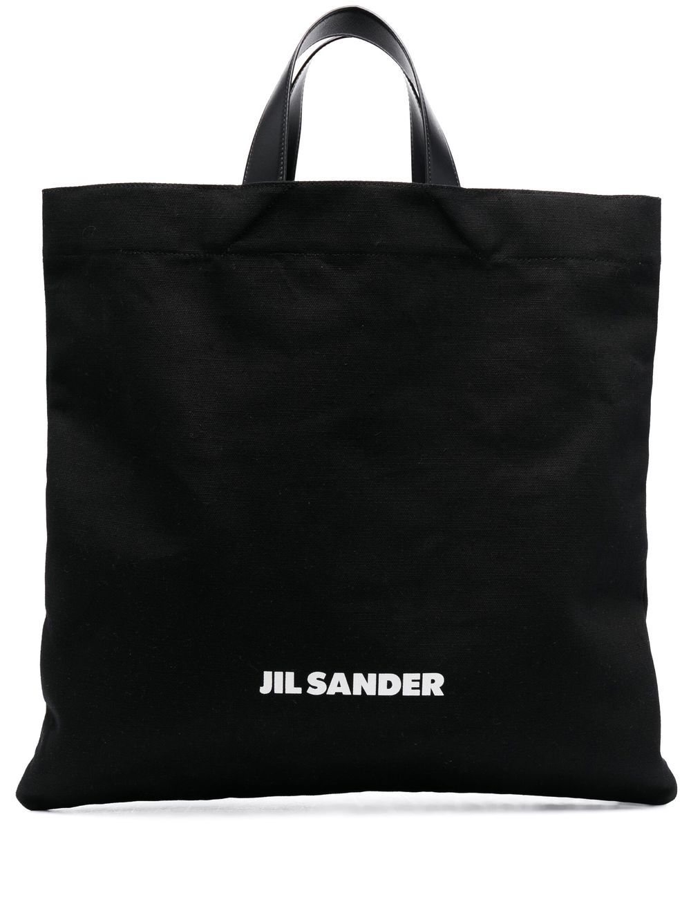 Shop Jil Sander Logo-print Tote Bag In Black