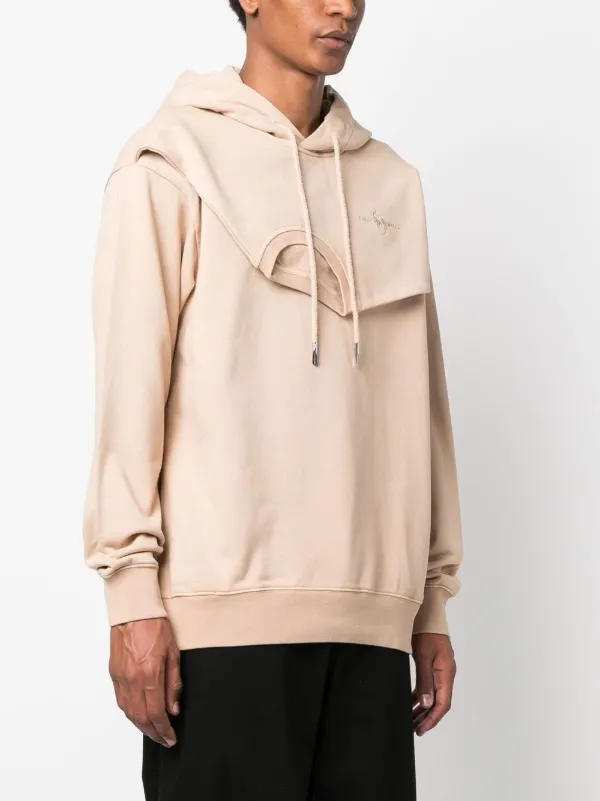 Feng Chen Wang Layered embroidered-logo Hoodie - Farfetch