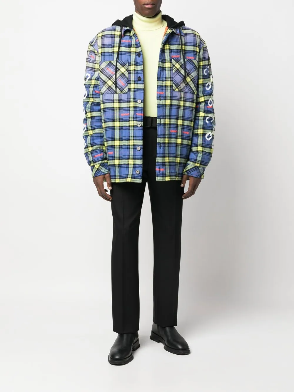 Off-White Pantalon met ceintuur - Zwart