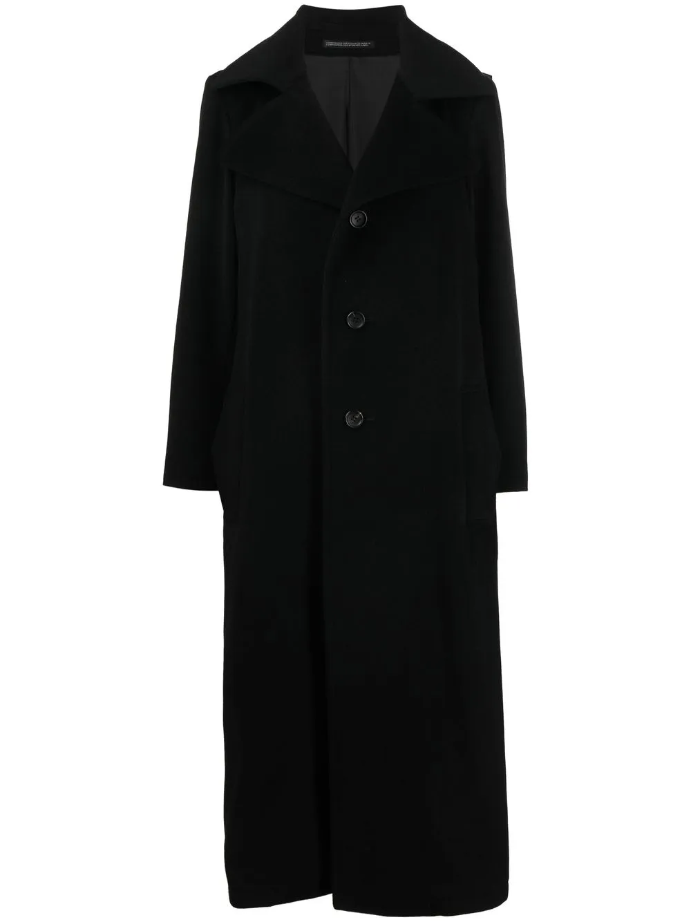 

Yohji Yamamoto abrigo con botones - Negro