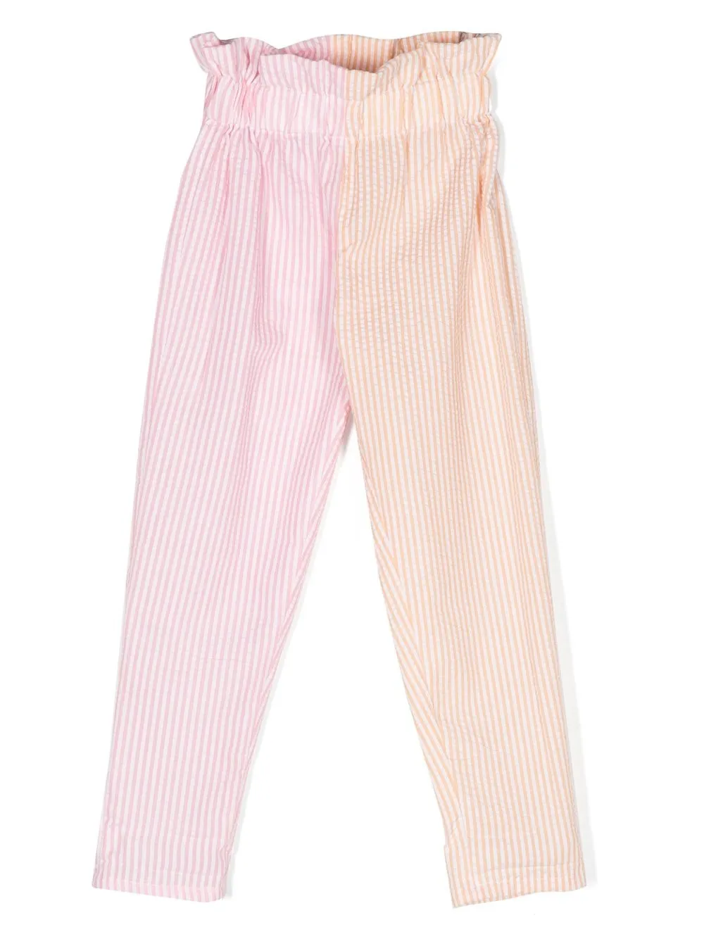 Wauw Capow By Bangbang Kids' Paprika Summer Striped Trousers In Pink