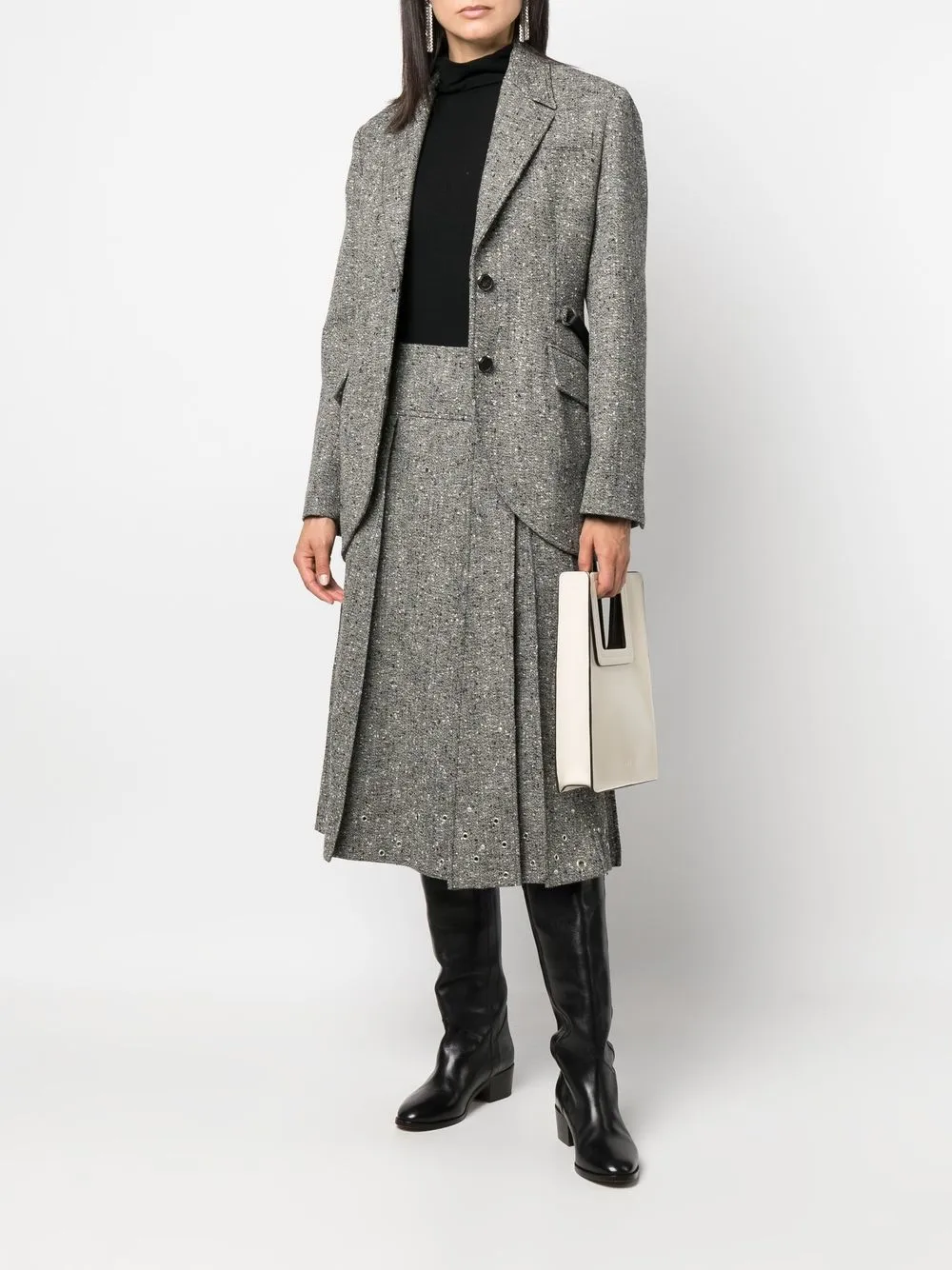 durazzimilano Durazzi Milano Midi-plooirok - Grijs