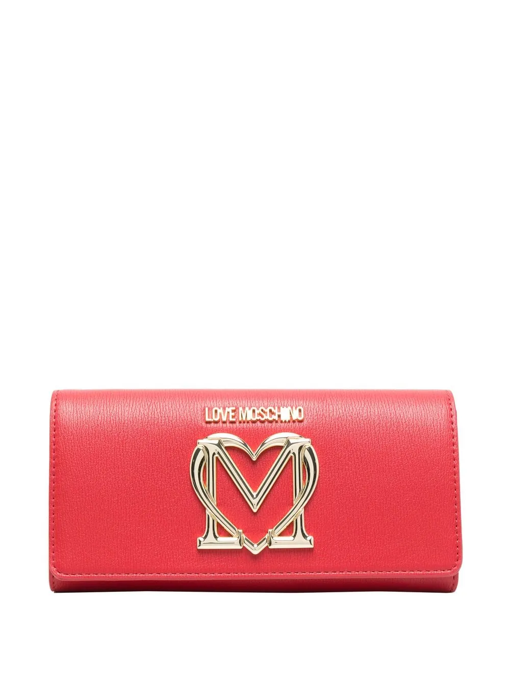 

Love Moschino cartera con placa del logo - Rojo