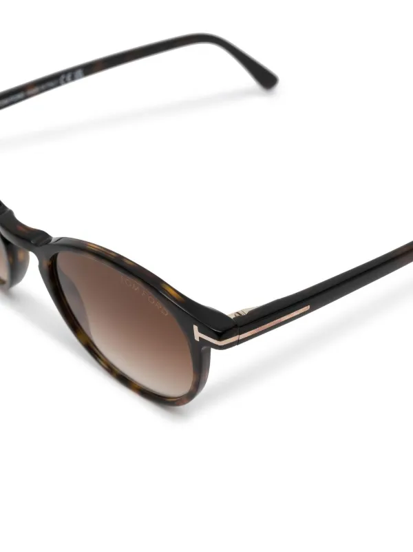 TOM FORD ブラウンラウンド型サングラス TOM FORD Eyewear ラウンドフレーム サングラス | ブラウン