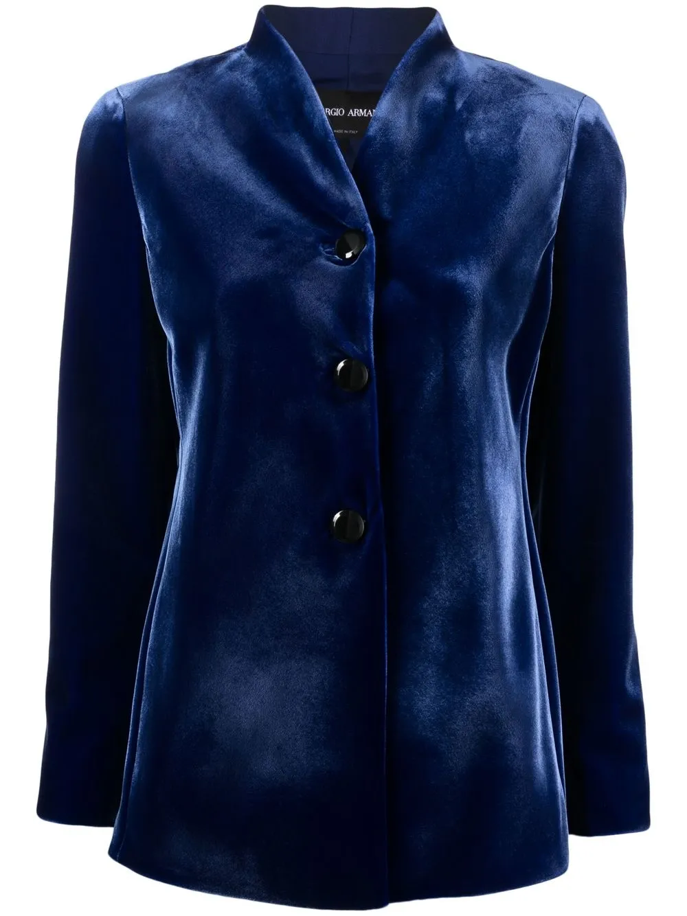 

Giorgio Armani blazer de terciopelo con botones - Azul