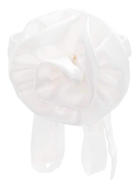Loulou x Rue Ra  flower-appliqué neck tie