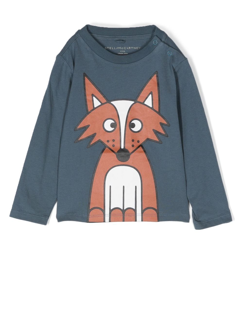 

Stella McCartney Kids playera con zorro estampado - Azul