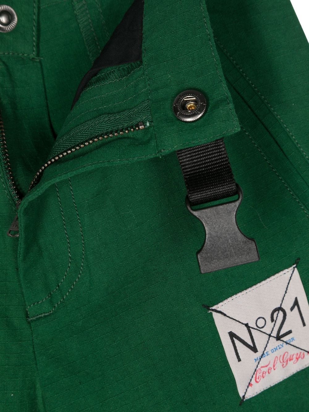 Shop N°21 Logo-patch Cargo Trousers In Green