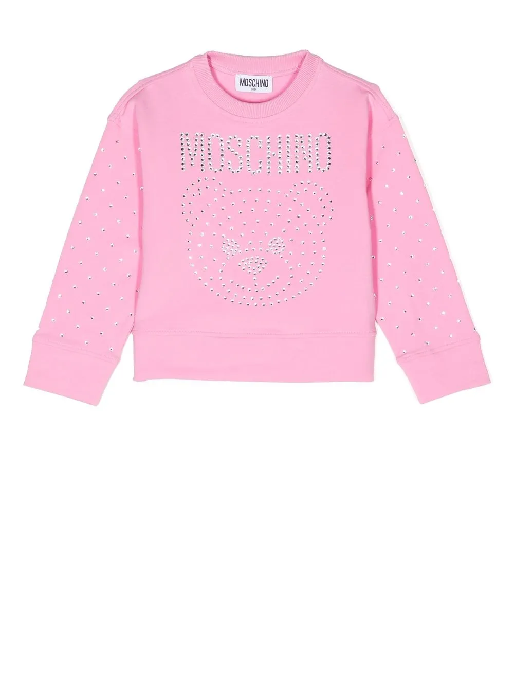 

Moschino Kids rhinestone-embellished sweatshirt - Pink
