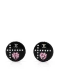 CHANEL Pre-Owned 2004 CC crystal-embellished clip-on earrings - Black