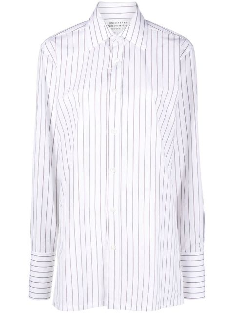 Maison Margiela long-sleeve pinstripe-pattern shirt Women