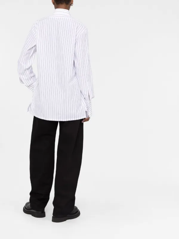 Maison Margiela long-sleeve pinstripe-pattern Shirt | White