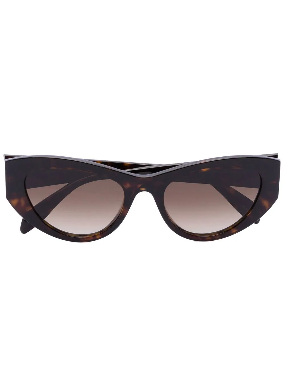 

Alexander McQueen Seal-logo cate-eye sunglasses - Brown