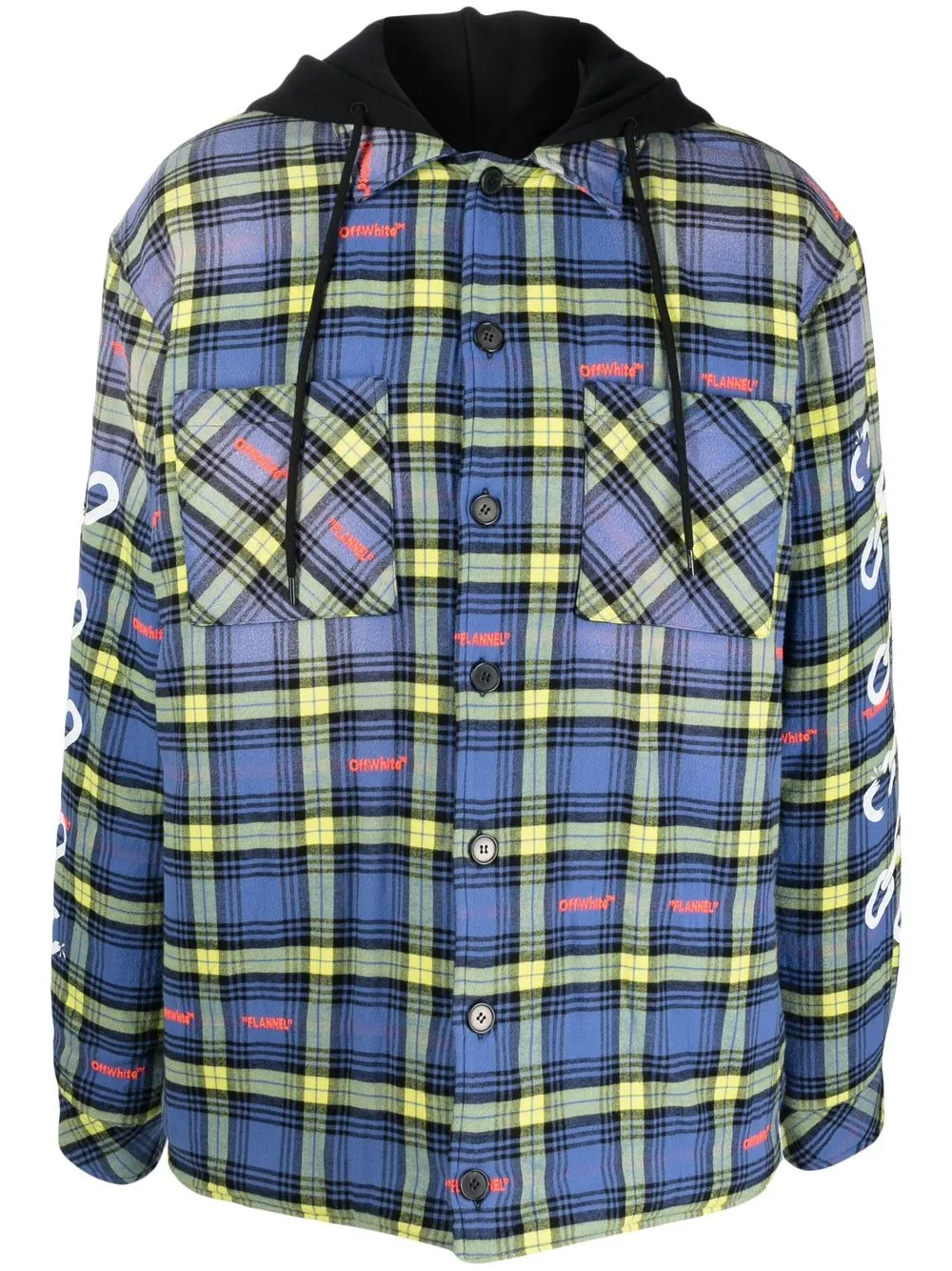 

Off-White plaid-check shirt jacket - Blue