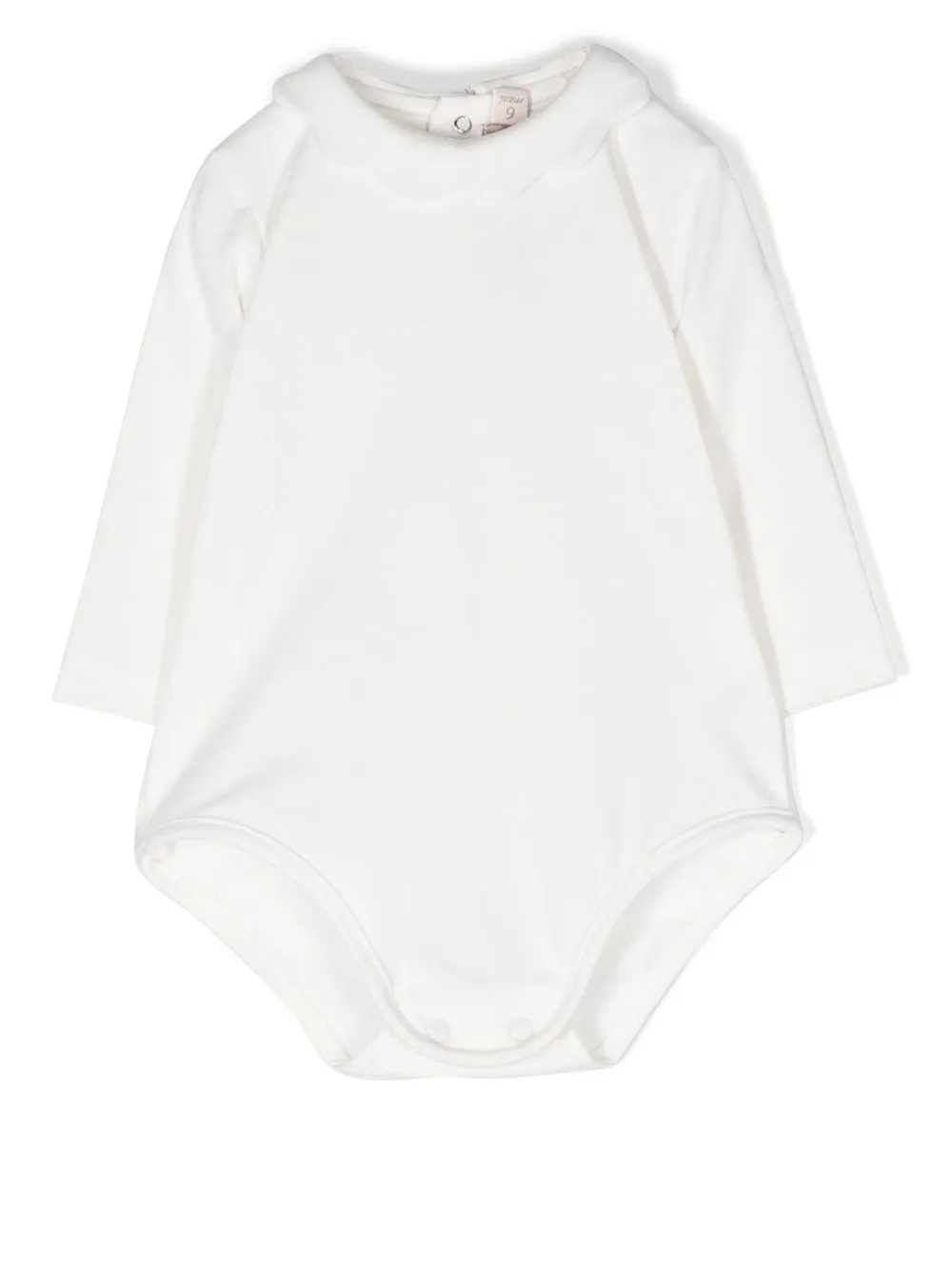 

La Stupenderia body con cuello festoneado - Blanco
