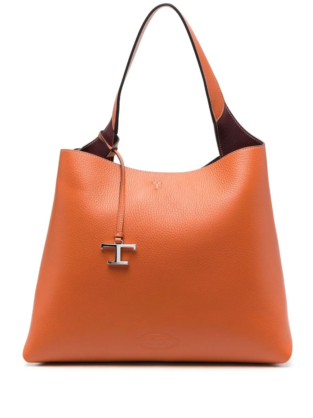 

Tod's tote con dije del logo - Naranja