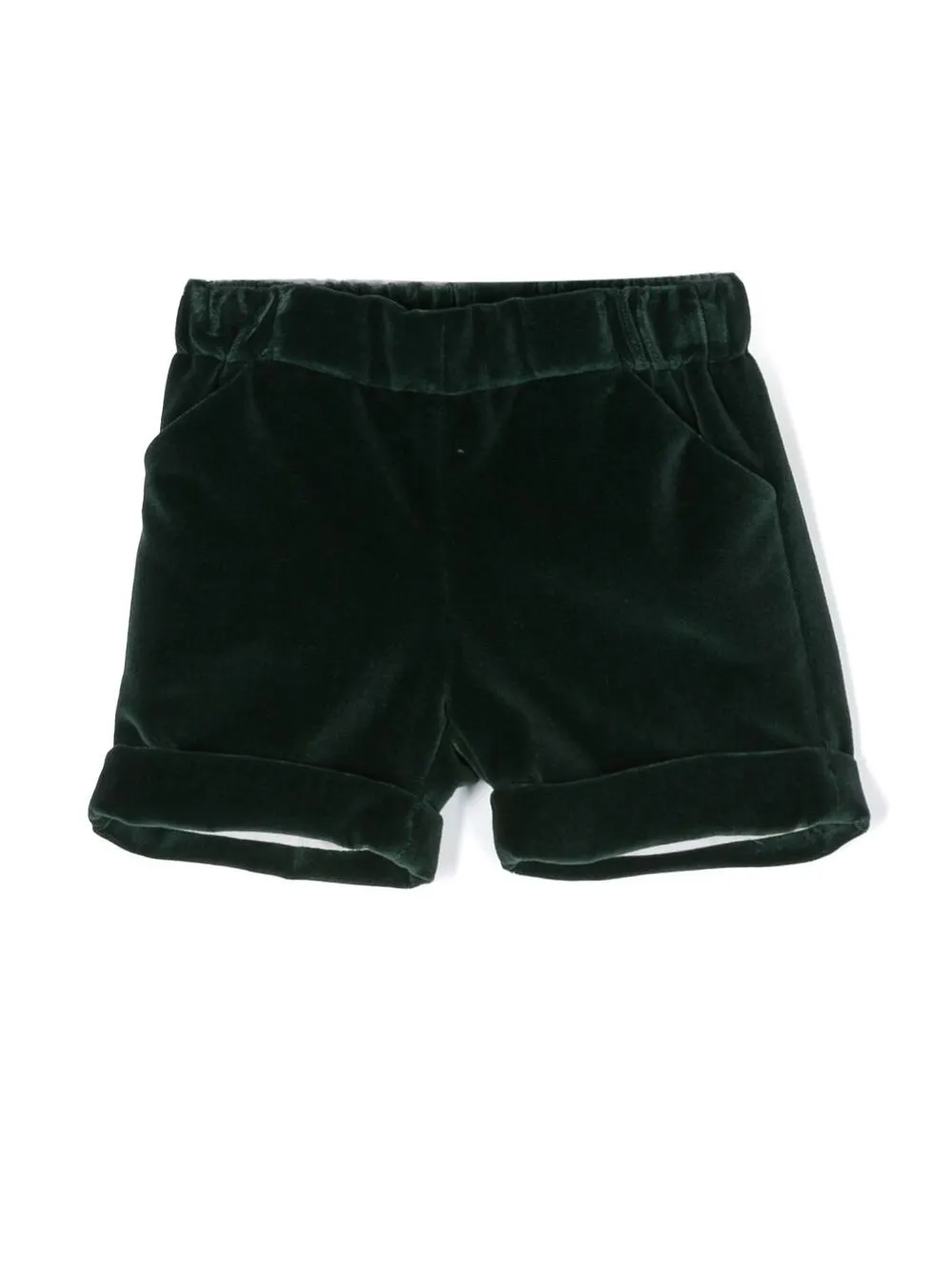 

La Stupenderia shorts con efecto de terciopelo - Verde