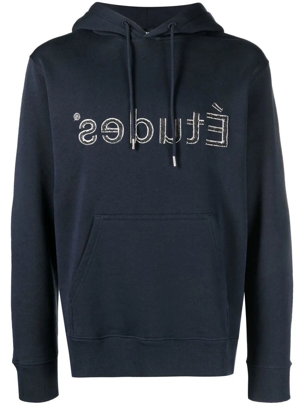 

Etudes logo print organic cotton hoodie - Blue