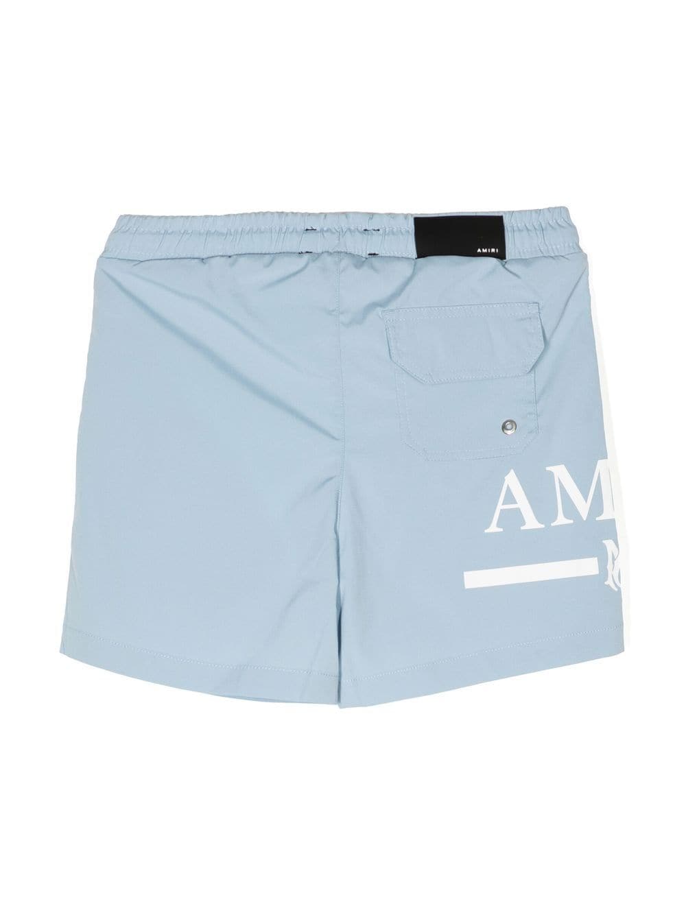  Amiri Kids Logo-print Swim Shorts - Blue 