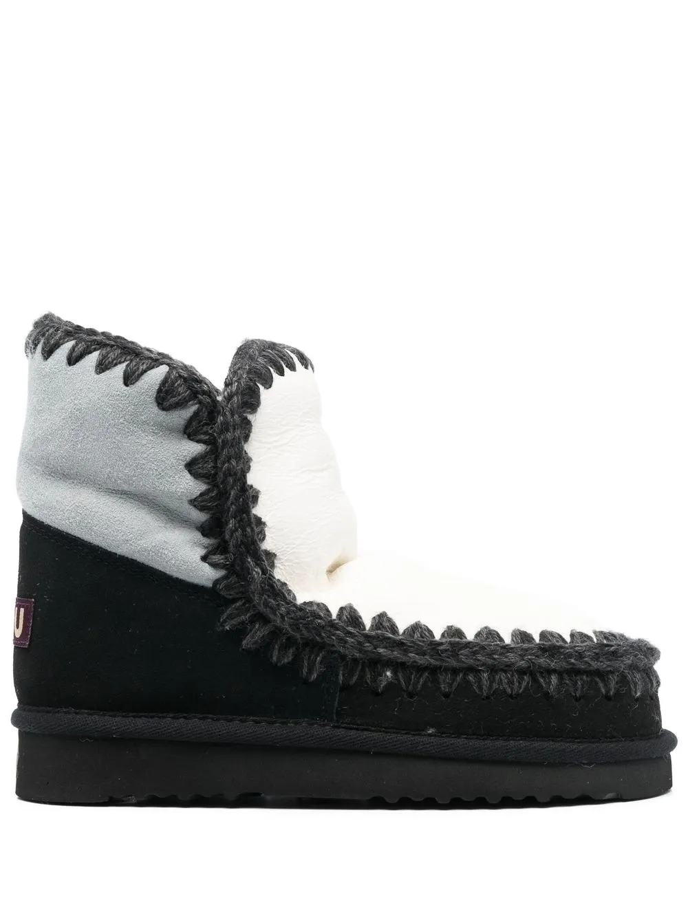 

Mou Eskimo colour-block suede boots - White