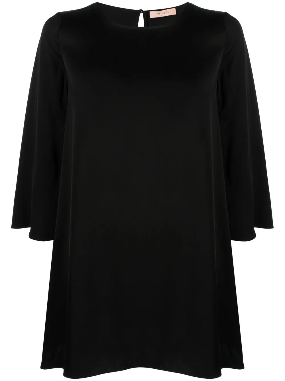 

TWINSET vestido recto con mangas tres cuarto - Negro