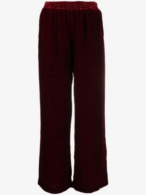 Gold Hawk velvet pants