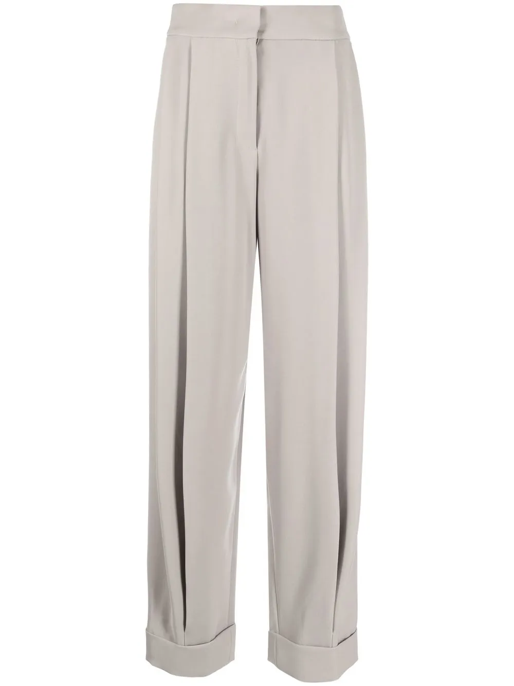 

Emporio Armani pleated straight-leg trousers - Neutrals