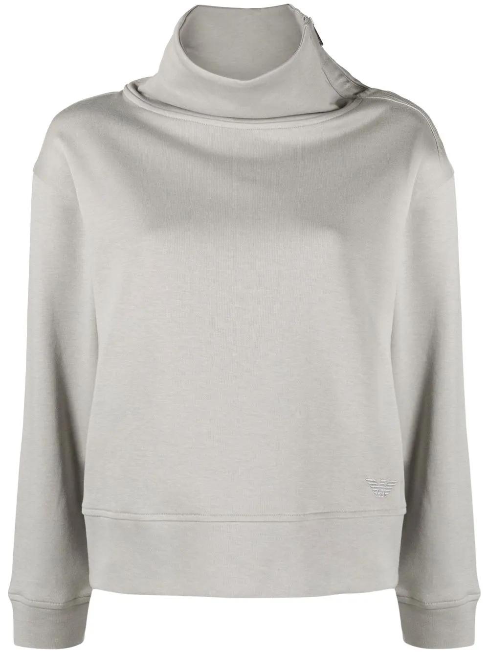 

Emporio Armani funnel-neck long-sleeve sweatshirt - Grey