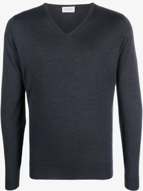 John Smedley V-neck long-sleeved jumper