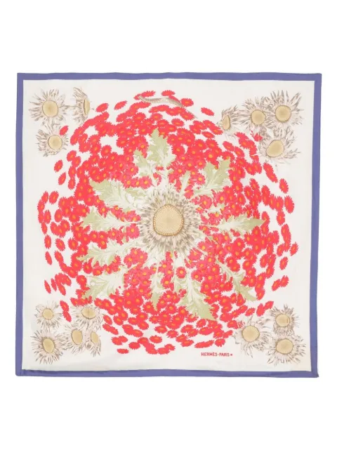 Hermes 1985 Fleurs et Carlines silk scarf Women