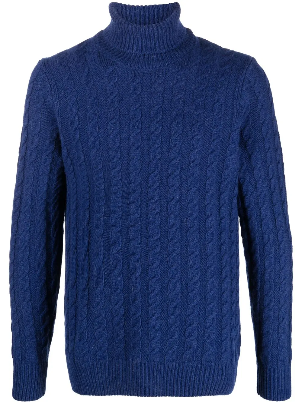 

Zanone cable-knit roll-neck jumper - Blue