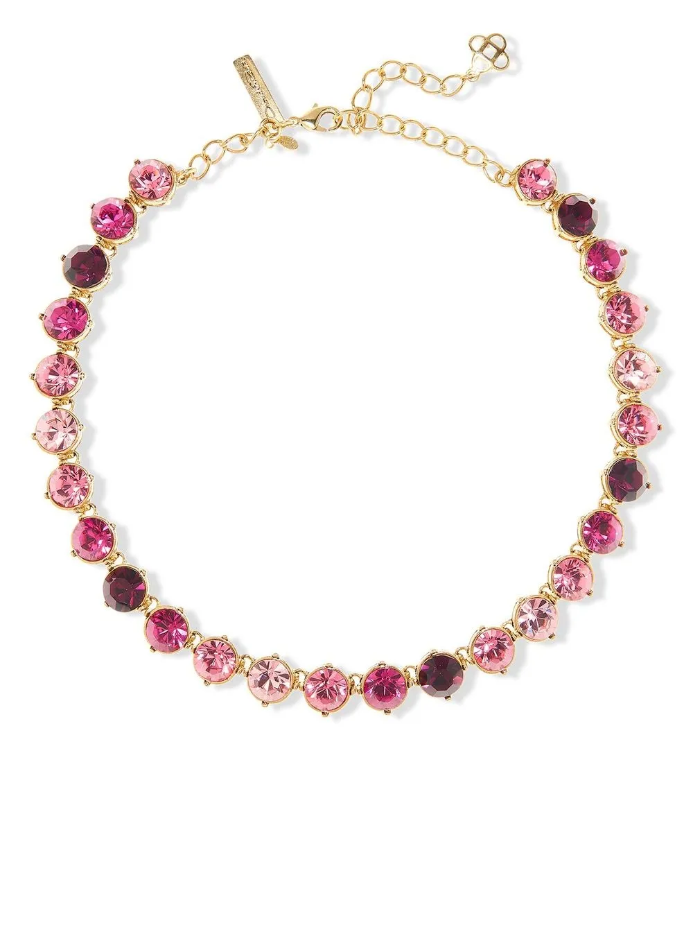 

Oscar de la Renta crystal embellished necklace - Pink