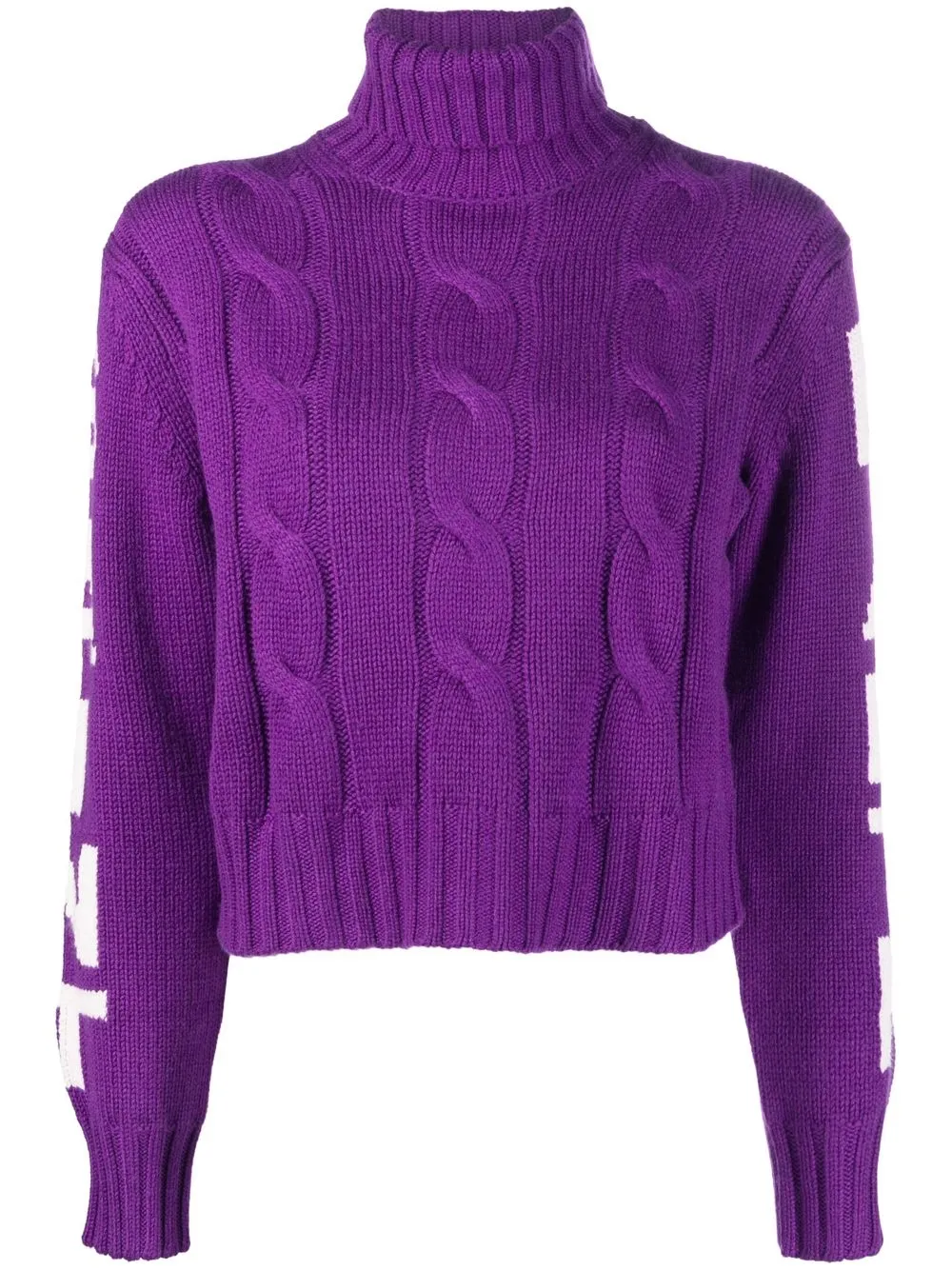 

MC2 Saint Barth cable-knit logo jumper - Purple