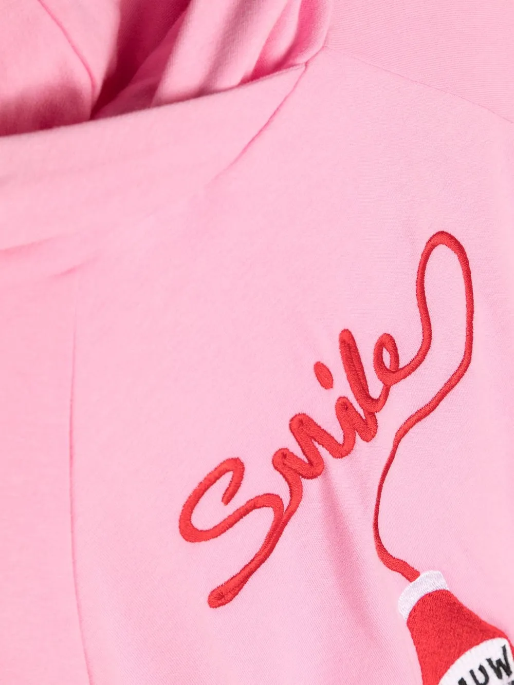 Wauw Capow By Bangbang Motif-embroidered Hoodie In Pink