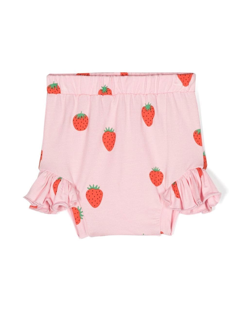 Wauw Capow By Bangbang Babies' Strawberry-print Ruffled Bloomers In Pink