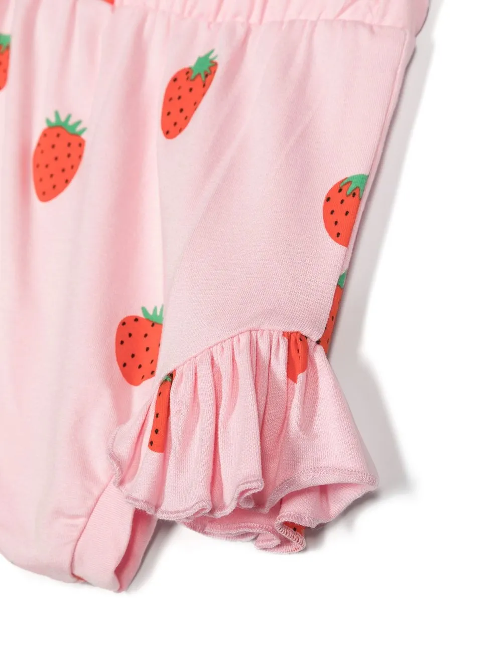 Shop Wauw Capow By Bangbang Strawberry-print Ruffled Bloomers In Pink