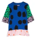 WAUW CAPOW by BANGBANG multi-print peplum hem T-shirt - Blue