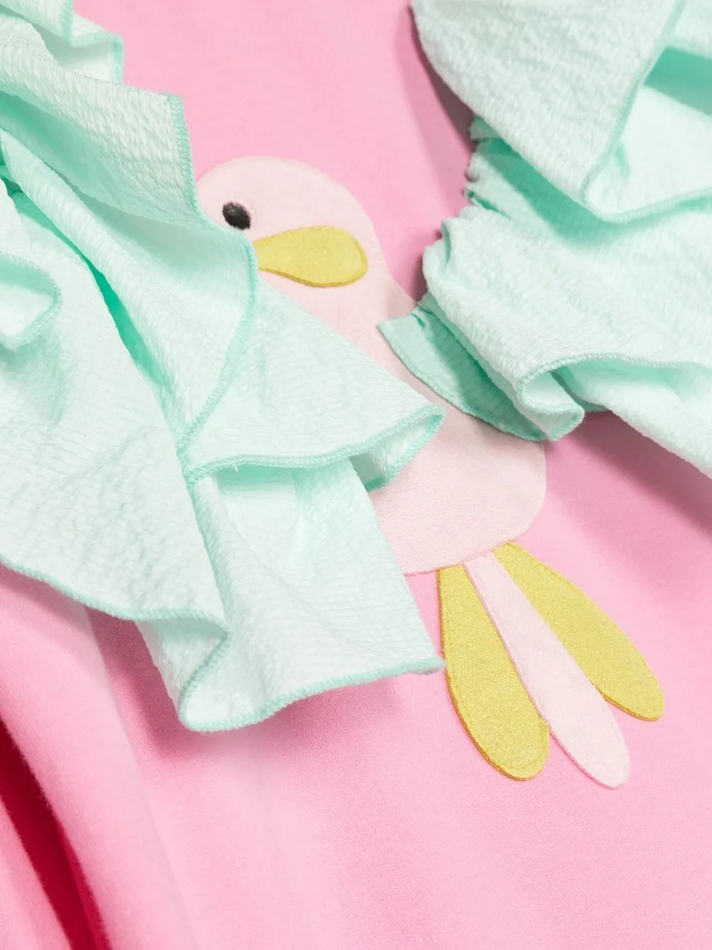 Wauw Capow By Bangbang Birdie Ruffle-trim Sweatshirt In Pink