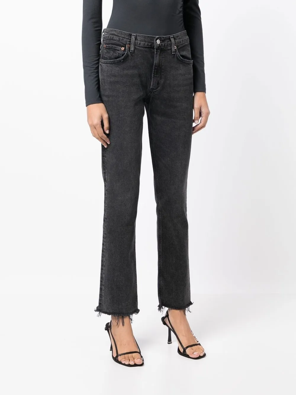  Agolde Vaqueros Slim Lyle - Gris 