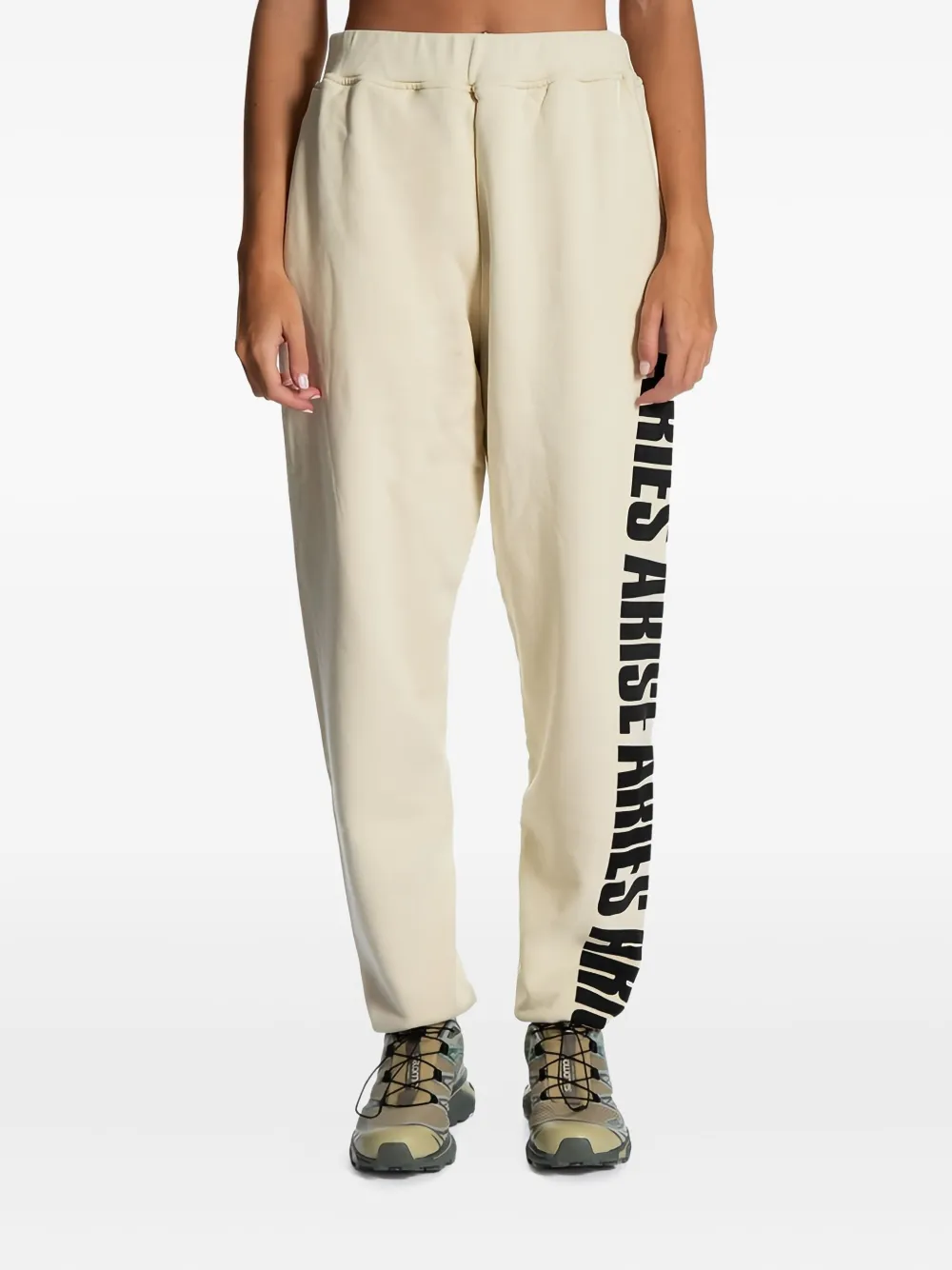 Aries Cotton Track Pants In Neutral