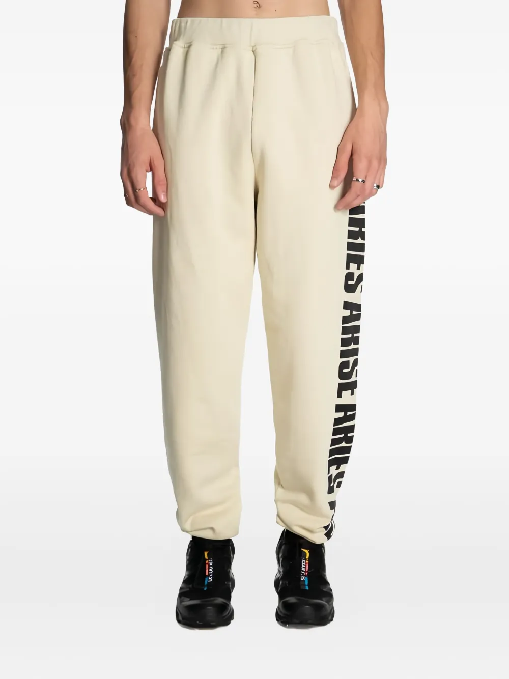 Aries Cotton Track Pants In Neutral