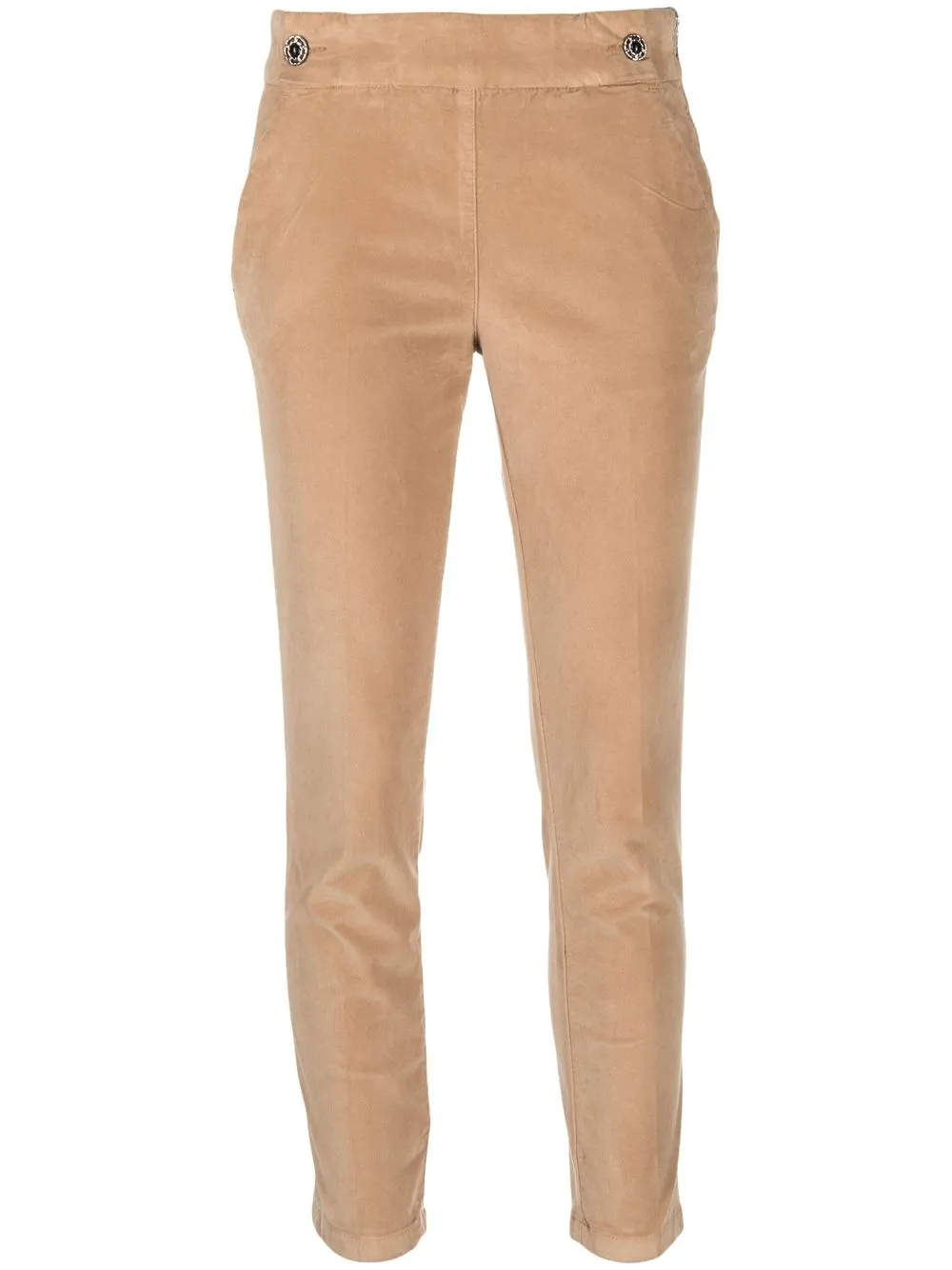 

LIU JO button-detail cropped trousers - Neutrals