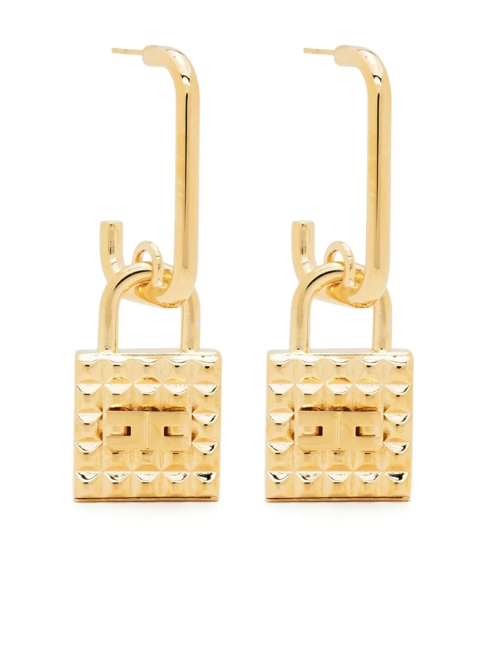 

Elisabetta Franchi padlock pendant earrings - Gold